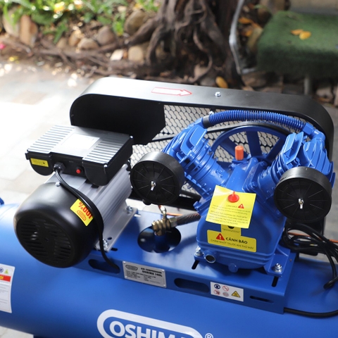 Máy nén khí OSHIMA 80L 1.5HP Xanh Điện 1 pha (có dầu, nhanh, dây đồng)