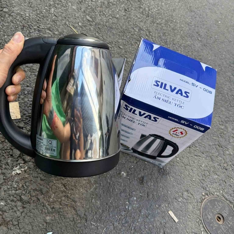 Ấm Siêu Tốc Inox 1.2L 1.250W Silvas SV-008