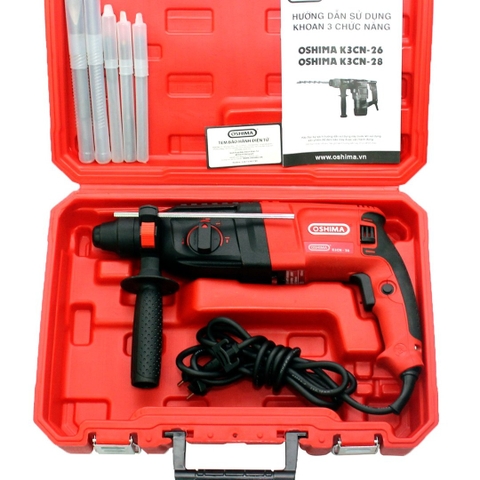 Máy khoan điện OSHIMA K3CN28 900W Đỏ Điện 1 pha (3 chức năng)