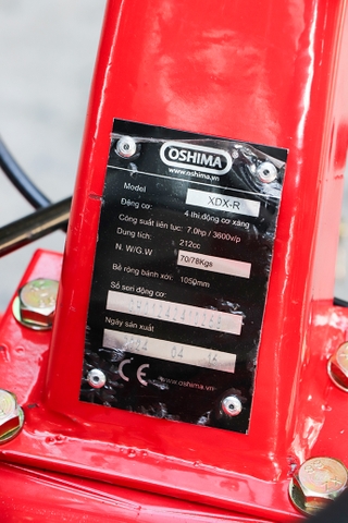 Máy xới đất Oshima XDX-R 7.0HP Đỏ 4 thì