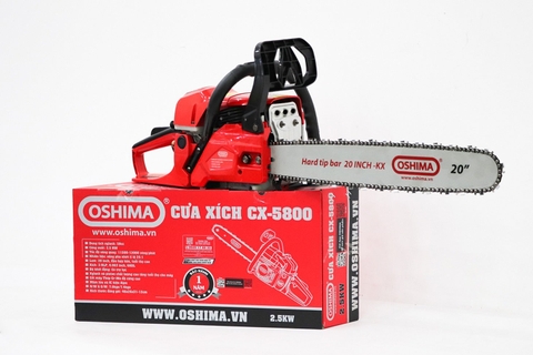 Cưa xích Oshima CX-5800 2.5kW Đỏ-đen