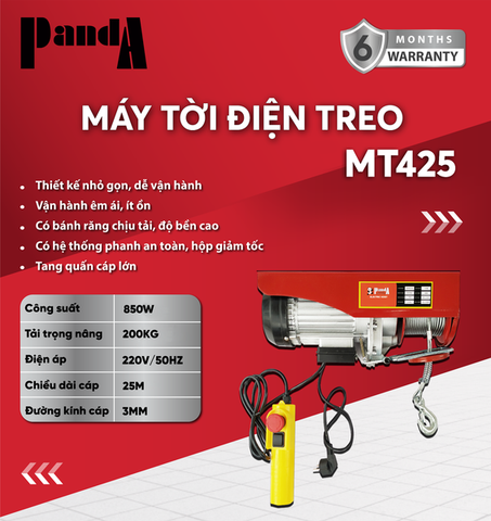Máy tời treo PANDA MT425