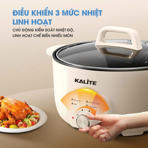 Nồi lẩu đa năng KALITE KL568 Elegant, dung tích 6L, công suất 2000W