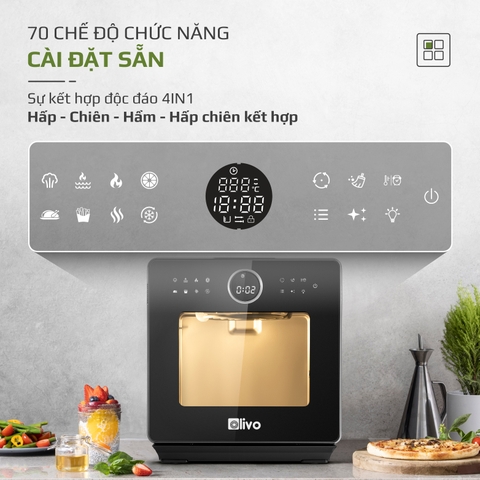 Nồi Chiên Hấp Đa Năng OLIVO SF16 PRO 2026