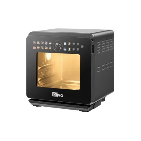 Nồi Chiên Hấp Đa Năng OLIVO SF1600 - Phiên bản Đặc Biệt cao cấp nhất, Màn hình OLED hiện đại, 70 chế độ cài sẵn, Dung tích 16L, Vệ sinh dễ dàng