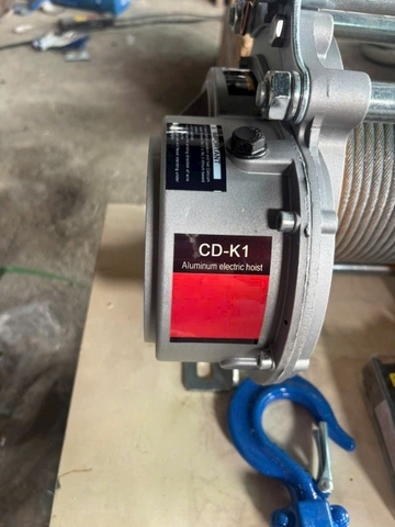Tời nâng vỏ nhôm CD-K1 + có ĐKTX 20m/phút (220V) 750-1500kg-60m