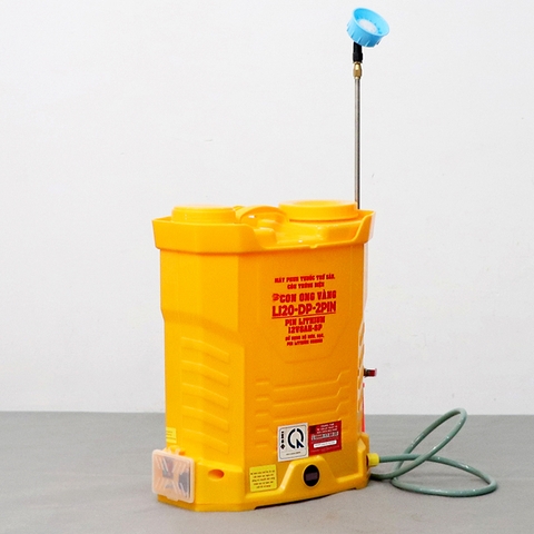Máy phun thuốc trừ sâu, côn trùng điện Con Ong Vàng Li20-DP-2pin Vàng Pin lithium 12V8Ah-SP