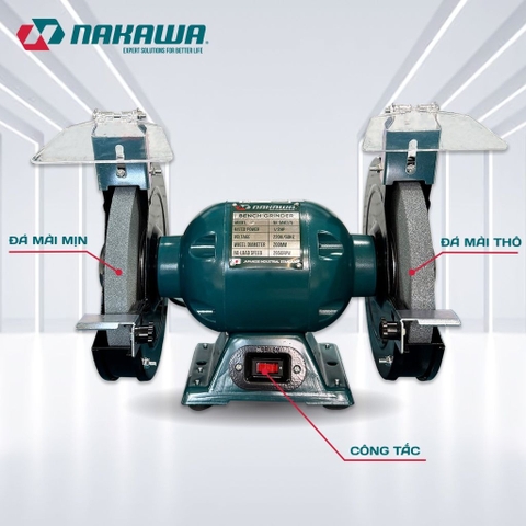 Máy mài 2 đá 200MM NAKAWA NBG200 1/2HP