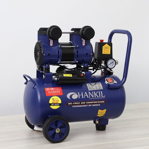 Máy nén khí HANKIL 24-2.0-S 2.0HP Xanh Điện 1 pha (Không dầu,nhanh,dây đồng)