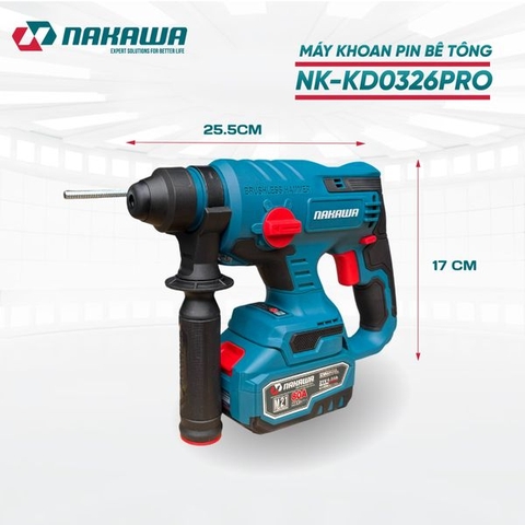 Máy khoan pin bê tông NAKAWA NK-KD0326PRO