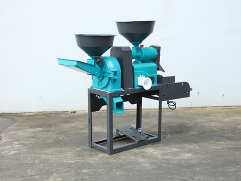 Khung, cối xát nghiền gạo Huspanda HNF-4B (Pulley đảo chiều - Không Motor - Không sàng lọc sạn rung)