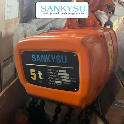 Pa lăng xích điện SANKYSU KKBB05-02 5 tấn cố định