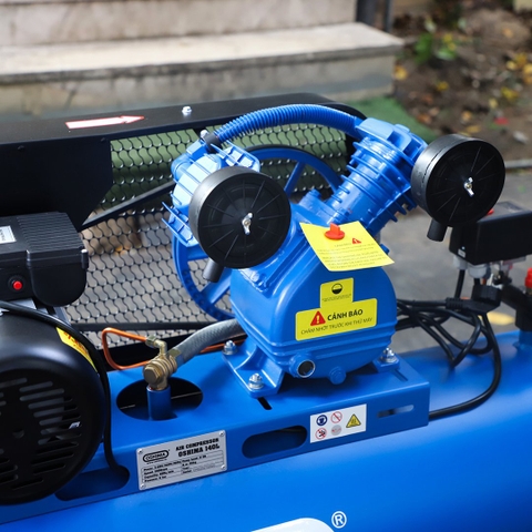 Máy nén khí OSHIMA 80L 1.5HP Xanh Điện 1 pha (có dầu, nhanh, dây đồng)