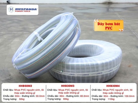 Dây bơm hút Huspanda HHB30M3 (8.0cm - 30m)