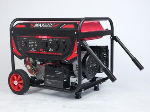 Máy phát điện chạy xăng Maxlock MS6500ES(Tay nâng đẩy và bánh xe)(5.0KW - Đề nổ)