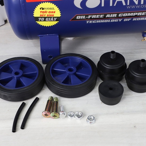 Máy nén khí HANKIL 24-2.0-S 2.0HP Xanh Điện 1 pha (Không dầu,nhanh,dây đồng)