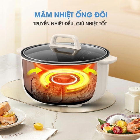 Nồi lẩu đa năng KALITE KL568 Elegant, dung tích 6L, công suất 2000W