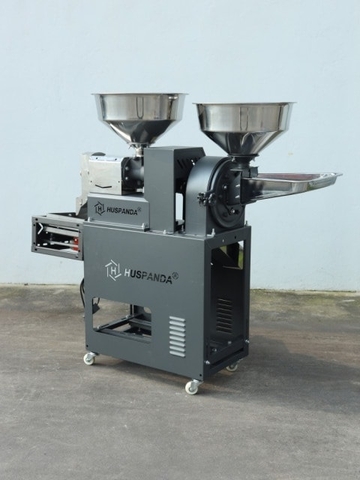 Bộ máy xát nghiền gạo Huspanda HNF680I (Motor HPN3000 - Sàng lọc sạn rung) Cối xát nghiền Inox