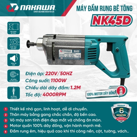 Máy đầm rung bê tông NAKAWA NK45D