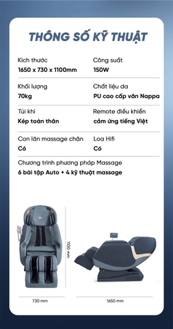 Ghế massage Queen Crown QE 455