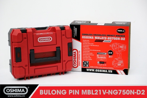 Mở bu lông pin lithium Oshima MBL21V-NG750N-D2 (Thân máy)