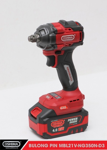 Mở bu lông pin lithium Oshima MBL21V-NG350N-D3 (Thân Máy)