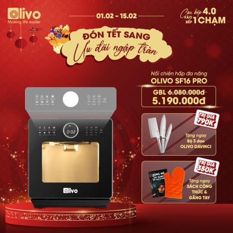 Nồi Chiên Hấp Đa Năng OLIVO SF16 PRO 2026