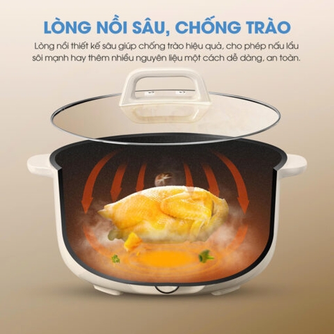 Nồi lẩu đa năng KALITE KL568 Elegant, dung tích 6L, công suất 2000W