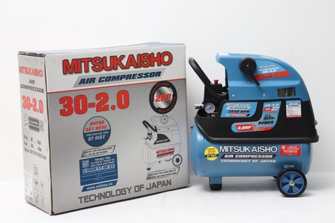 Máy nén khí Mitsukaisho 30-2.0 2.0HP Xanh đậm Điện 1 pha (có dầu, nhanh, dây đồng)
