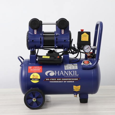 Máy nén khí HANKIL 24-2.0-S 2.0HP Xanh Điện 1 pha (Không dầu,nhanh,dây đồng)