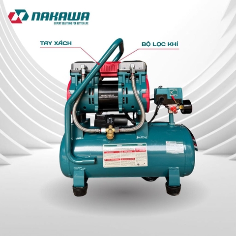 Máy nén khí không dầu, tốc nhanh, siêu êm NAKAWA NK-28H16L - 16 lít