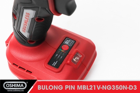 Mở bu lông pin lithium Oshima MBL21V-NG350N-D3 (Thân Máy)