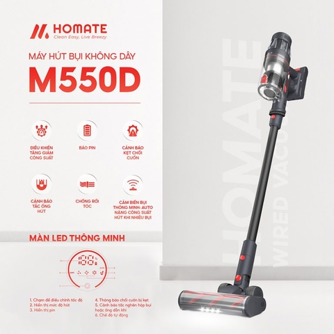 Máy hút bụi không dây HOMATE M550D