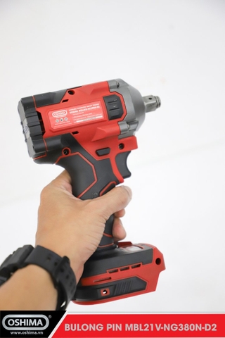 Mở bu lông pin lithium Oshima MBL21V-NG380N-D2 (Thân máy)