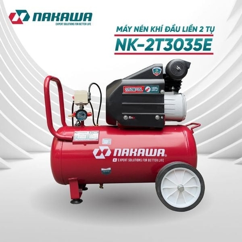 Máy Nén Khí đầu liền 2 tụ NAKAWA NK-2T3035E 2250W 35L