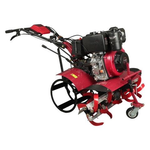 Máy xới đất 2 cầu trước Huspanda HCT186DE (Động cơ dầu 186FA- Estart)