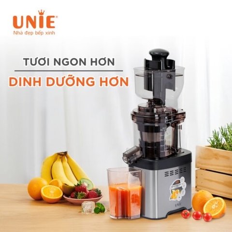 Máy ép chậm UNIE USJAC91S công suất 400W, ống tiếp nguyên liệu 82mm, vận hành êm ái (độ ồn <60dB)