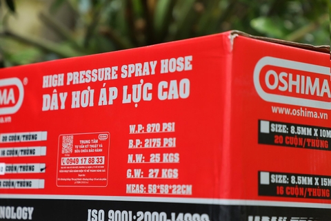 Ống nhựa PVC Oshima 8.5mm x 10m Vàng