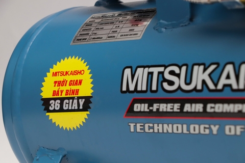 Máy nén khí Mitsukaisho 12-1.5 1.5HP Xanh dương Điện 1 pha (Không dầu,nhanh,dây đồng)
