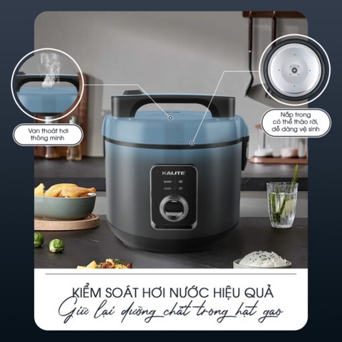 Nồi cơm điện KALITE KRC6018 700W chống dính dung tích 1,8L