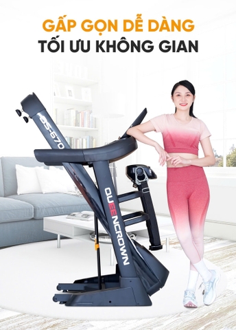 Máy chạy bộ Queen Crown QS670