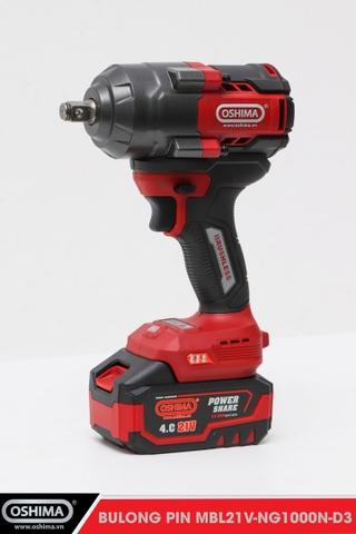 Mở bu lông pin lithium Oshima MBL21V-NG1000N-D3 (Thân Máy)