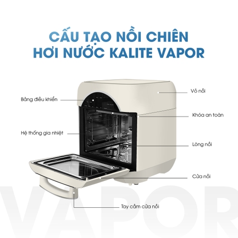 Nồi chiên hơi nước Kalite Vapor 4in1, 8 chế độ nấu tự động