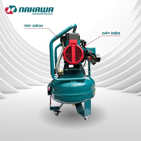 Máy nén khí không dầu, tốc nhanh, siêu êm NAKAWA NK-18H16T - 16 lít