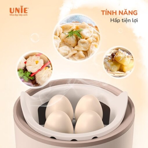 Nồi nấu chậm UNIE USC08W dung tích 0.8L, 6 chức năng nấu, hẹn giờ nấu 12 tiếng