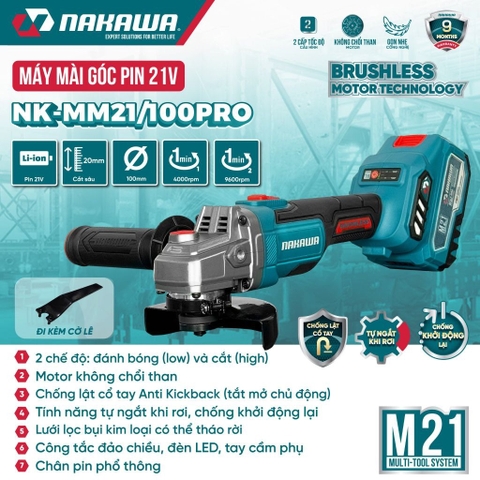 Máy mài góc pin NAKAWA NK-MM21/100PRO