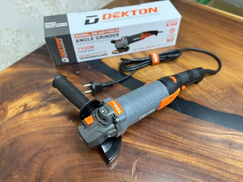 Máy mài tay dài công tắc bóp Dekton DK-AG1100LH 1100W đường kính đá cắt 100mm