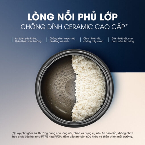 Nồi cơm điện KALITE KRC6012 chống dính Ceramic cao cấp
