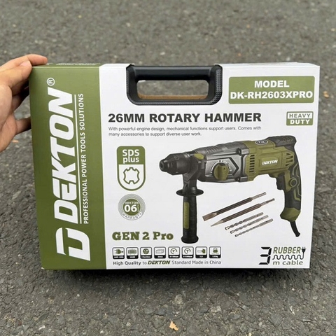 Máy khoan đục 3 chức năng Dekton DK-RH2603XPRO 1050W