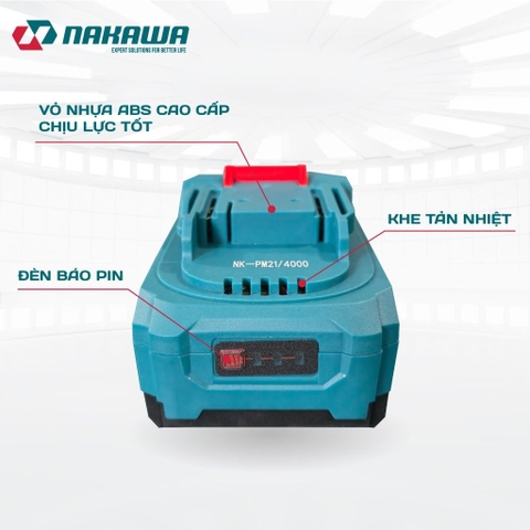 Pin 21V 4.0Ah NAKAWA NK-PM21/4000